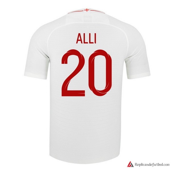 Camiseta Seleccion Inglaterra Primera equipación Alli 2018 Blanco